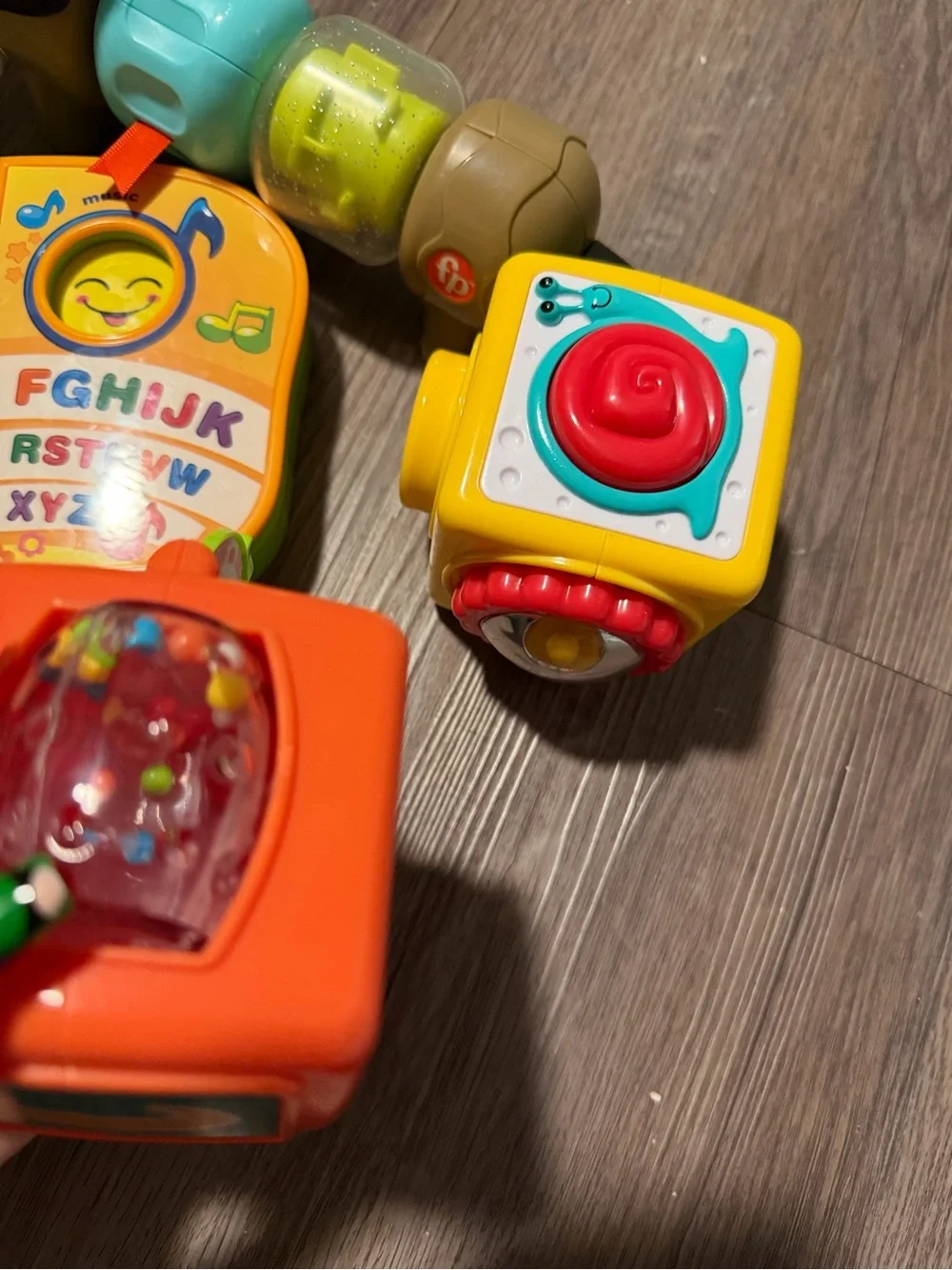Bundle toddler toys, noise makers/book, activities